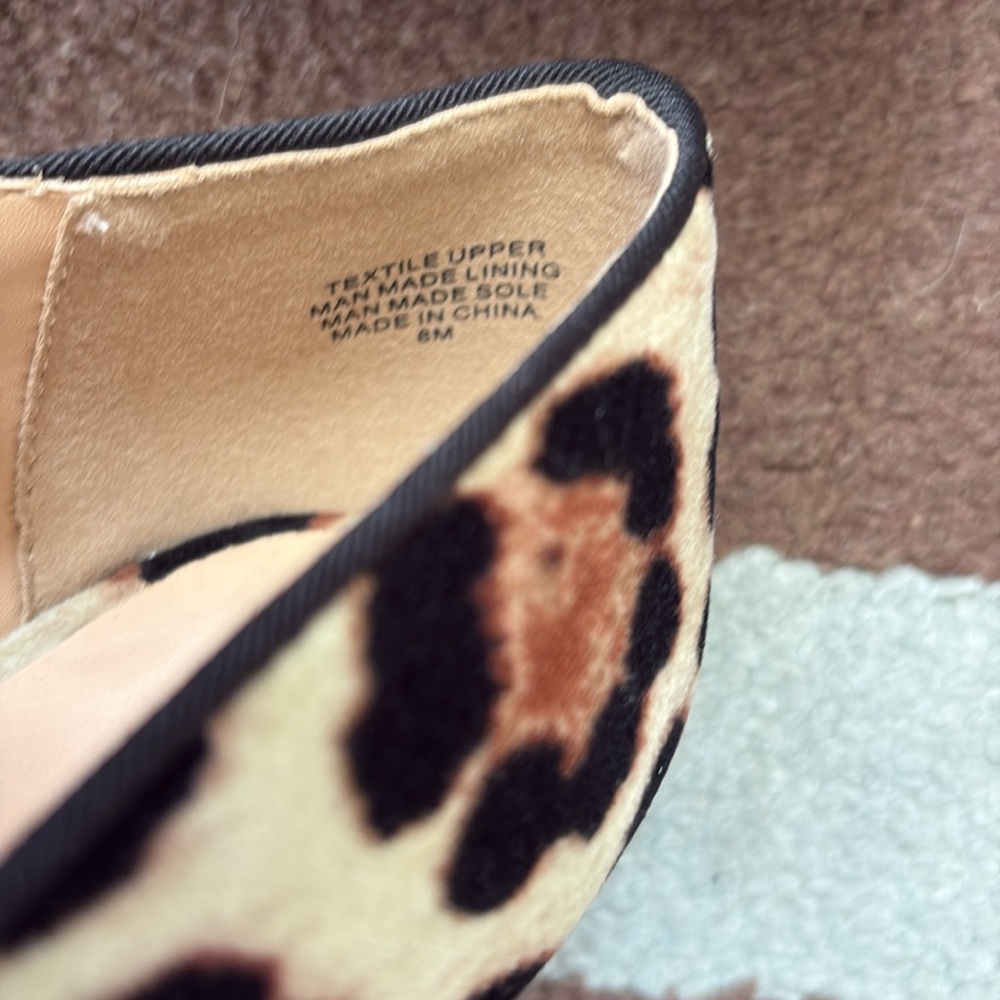 “Loft” Leopard Print Velvet Buckle Strap Ballet Flats; size 8; NWOT - Picture 6 of 9